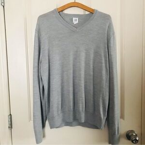 Gap Men’s Wool Crewneck Sweater Gray Size Large